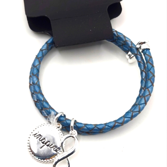 RSVP New Bangle Bracelet Leather with Charms - Picture 6 of 7